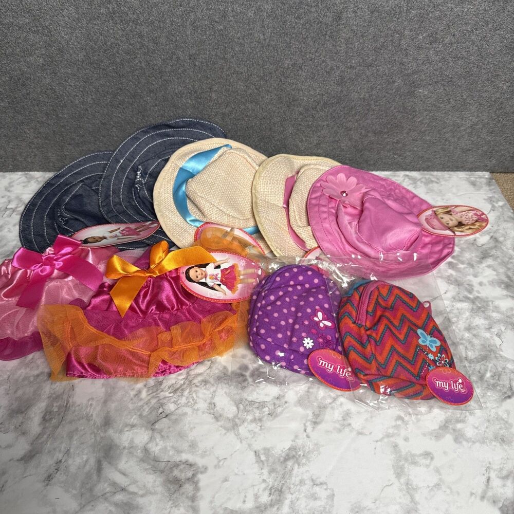 My Life As Lot Of 9 Backpack Hat Tutu 18" Doll Accessory Toy New With Tags